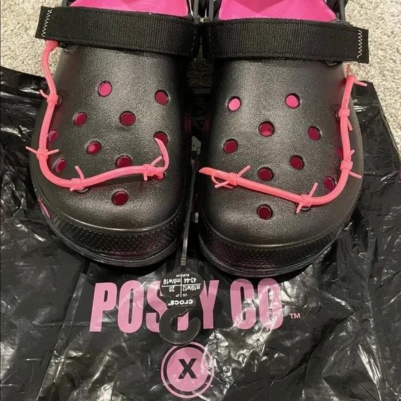 Accessories Pink Post Malone Barb Wire Shoe Charms For Crocs